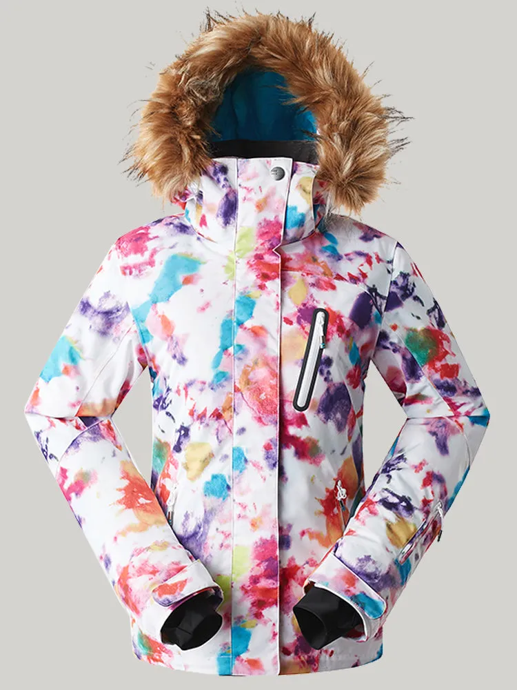 Women's Camo Ski Suit Snowboard Jacket And Pants Set